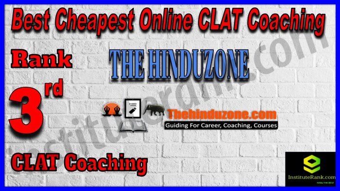 Rank 3. Hinduzone Cheapest Online CLAT Coaching