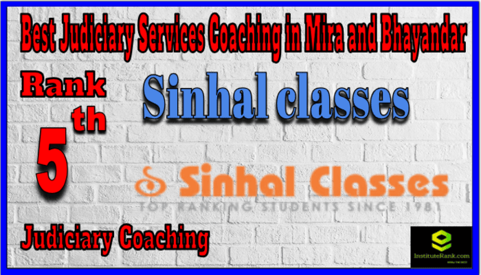 Rank 5. Sinhal Classes Top Best Judiciary Services Coaching in Mira and Bhayandar Rank 5. Sinhal Classes Top Best Judiciary Services Coaching in Mira and Bhayandar