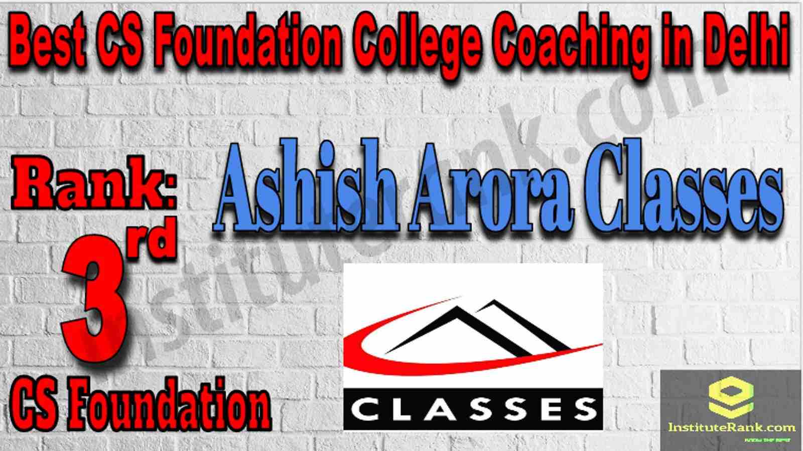 Rank3 Best CS Foundation College Coaching in Delhi