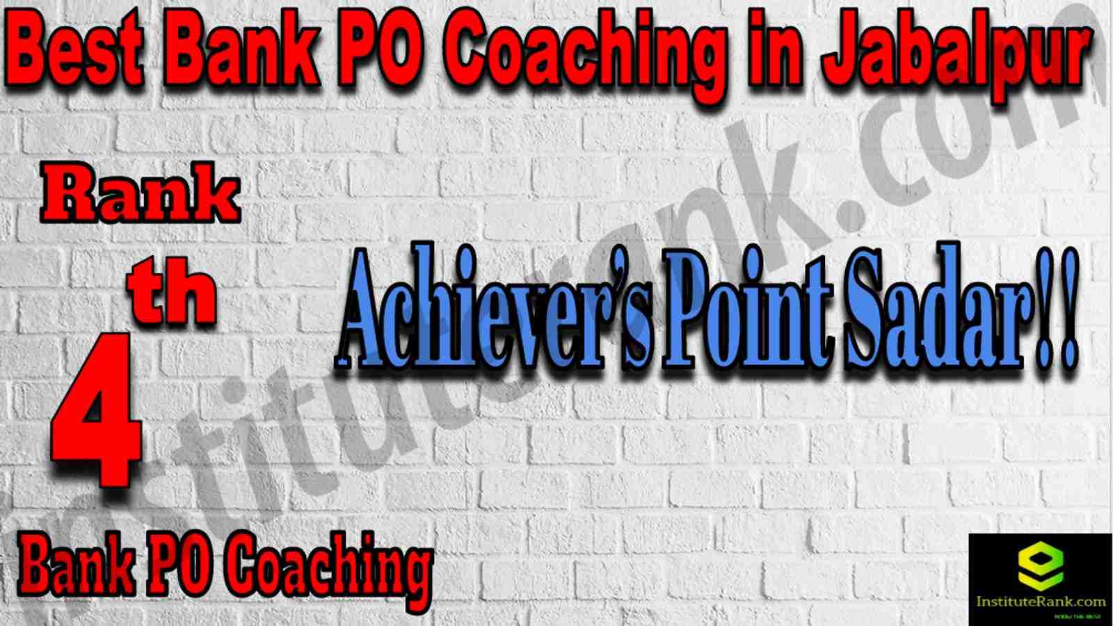 4th Best Bank PO Coaching in Jabalpur