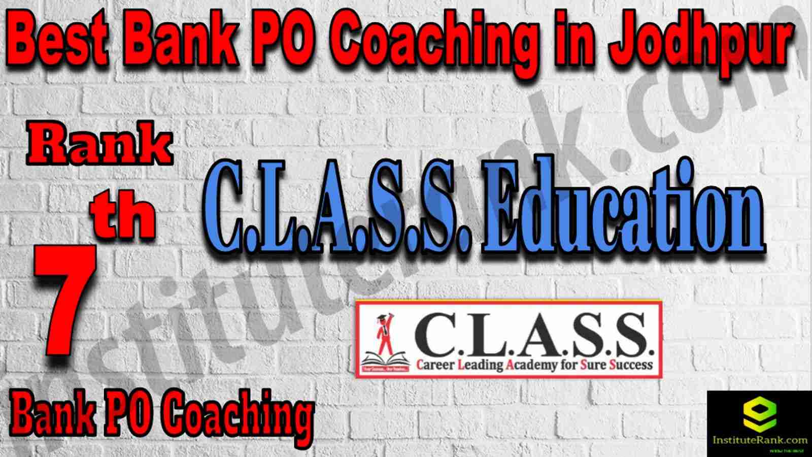 7th Best Bank PO Coaching in Jodhpur