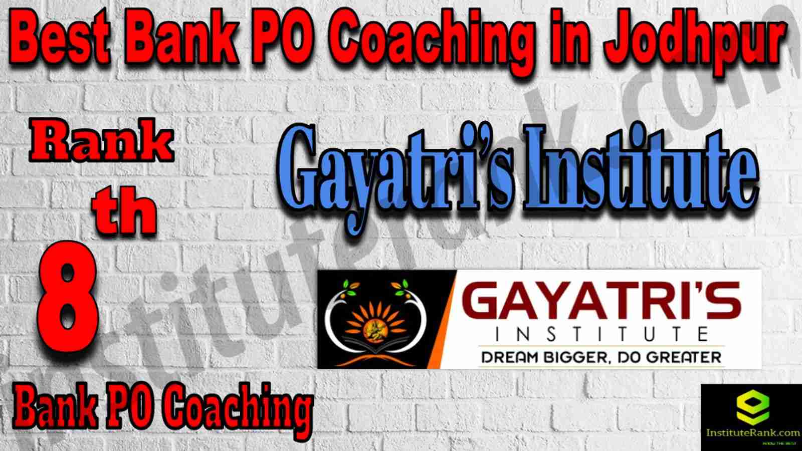8th Best Bank PO Coaching in Jodhpur