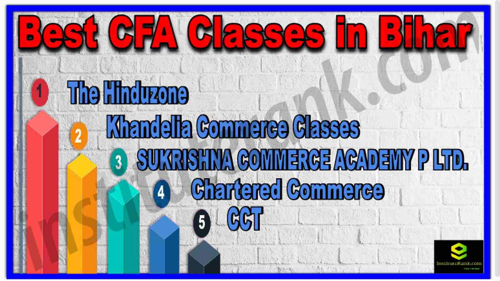 Best CFA Classes in Bihar