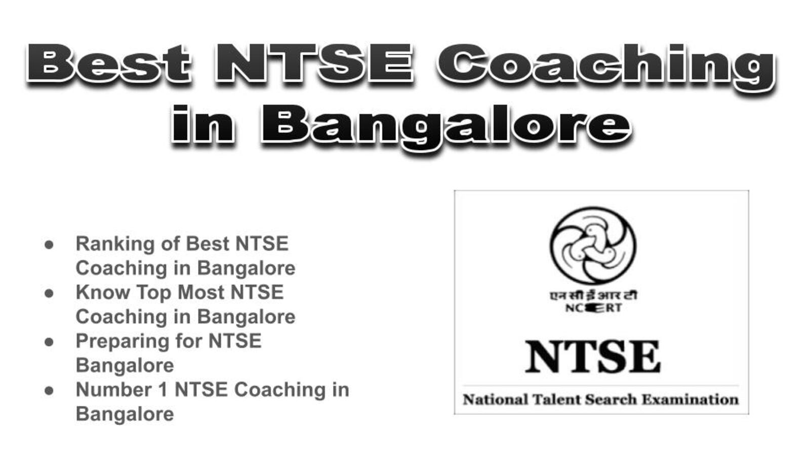 Best NTSE Coaching In Bangalore