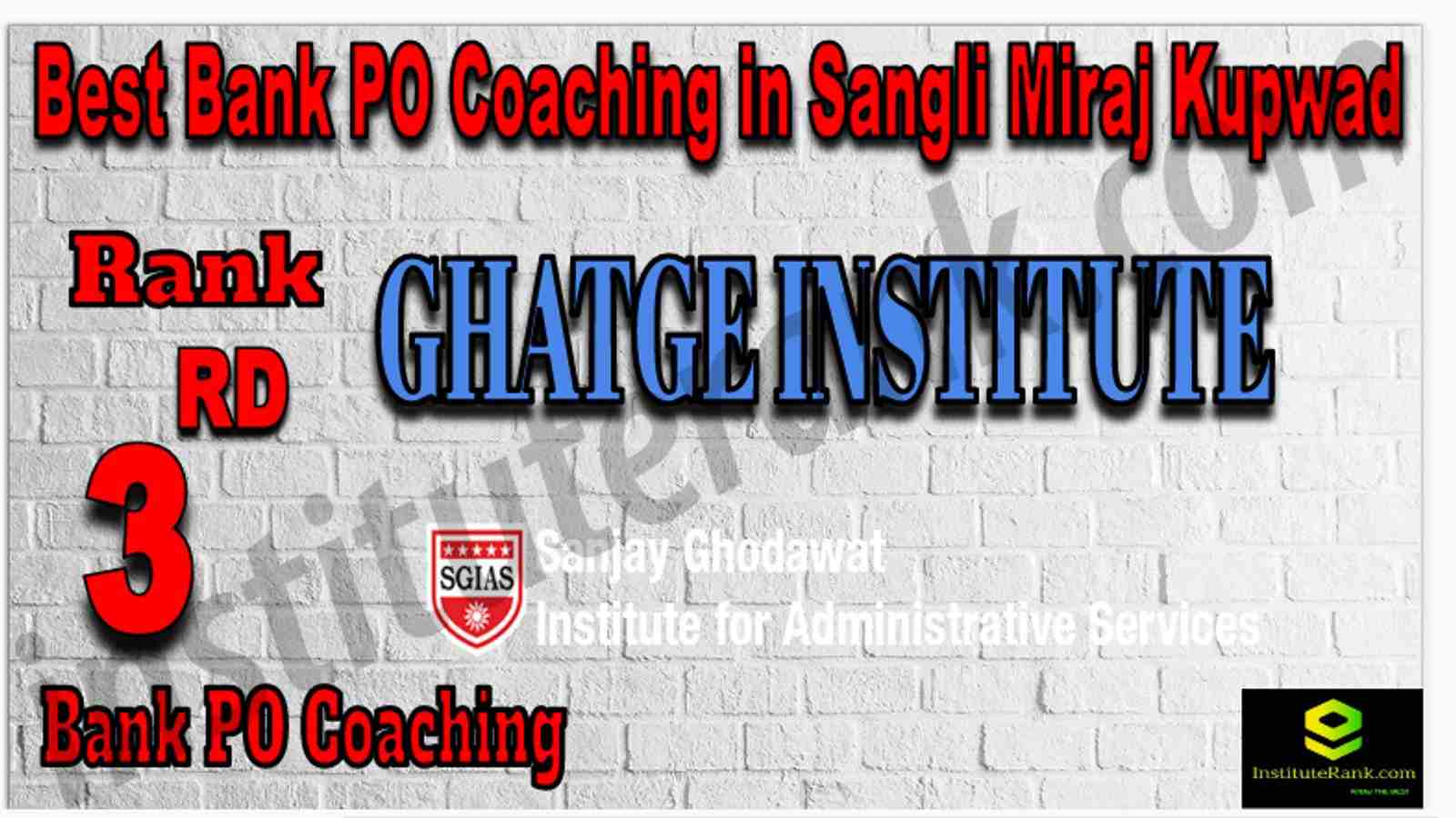 Rank 3 Best Bank PO Coaching in Sangli Miraj Kupwad