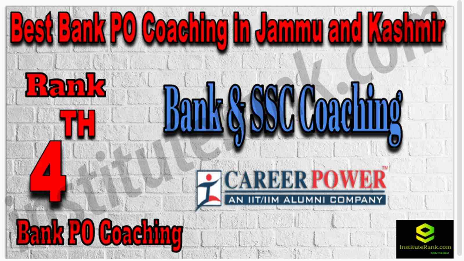 Rank 4 Best Bank PO Coaching in Jammu and Kashmir