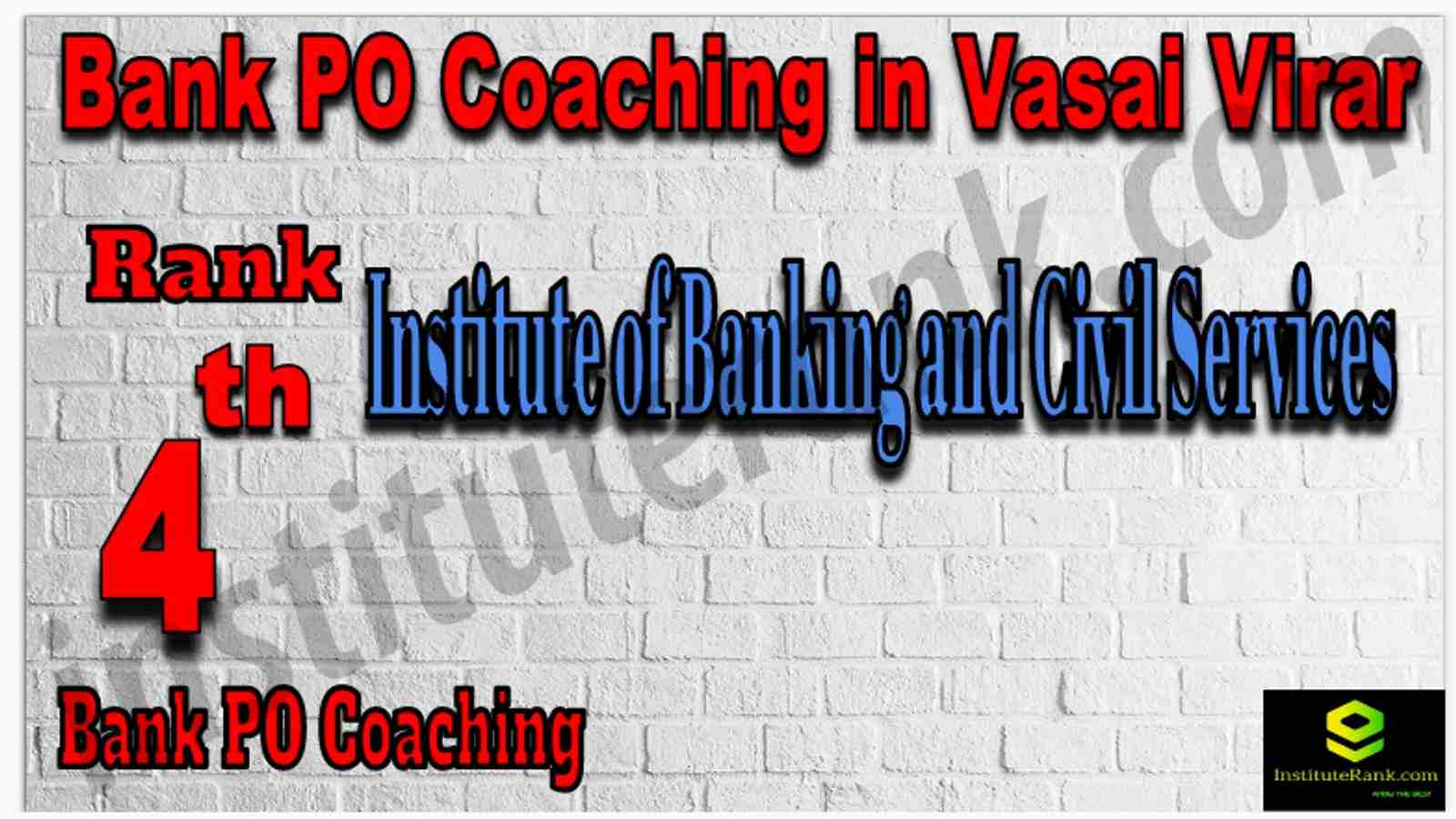 Rank 4th Bank PO Coaching in Vasai Virar