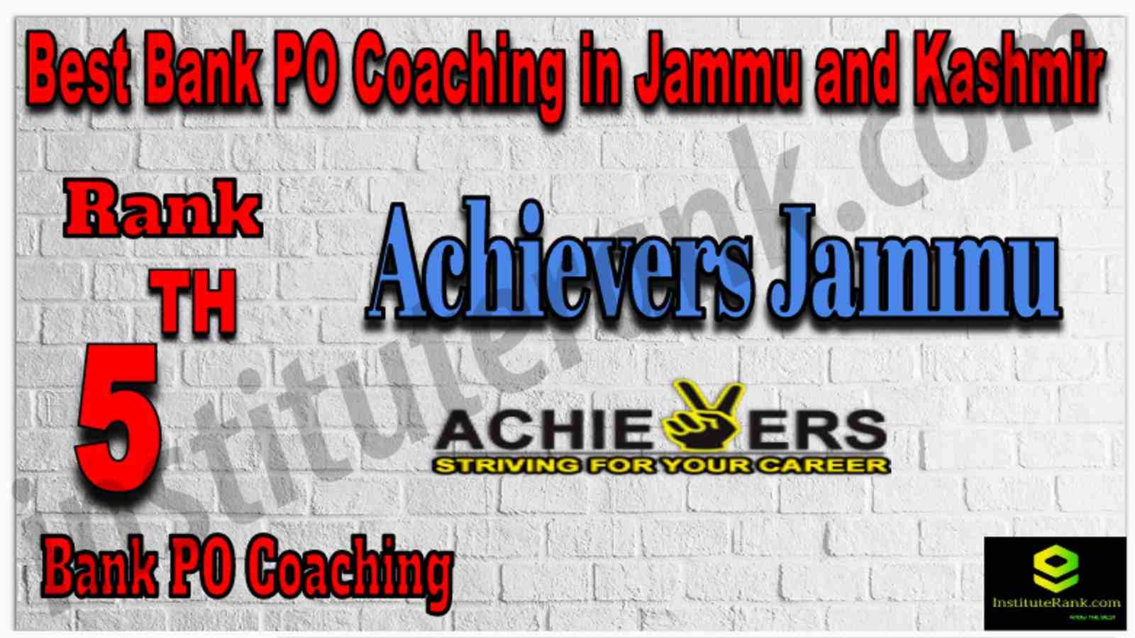 Rank 5 Best Bank PO Coaching in Jammu and Kashmir