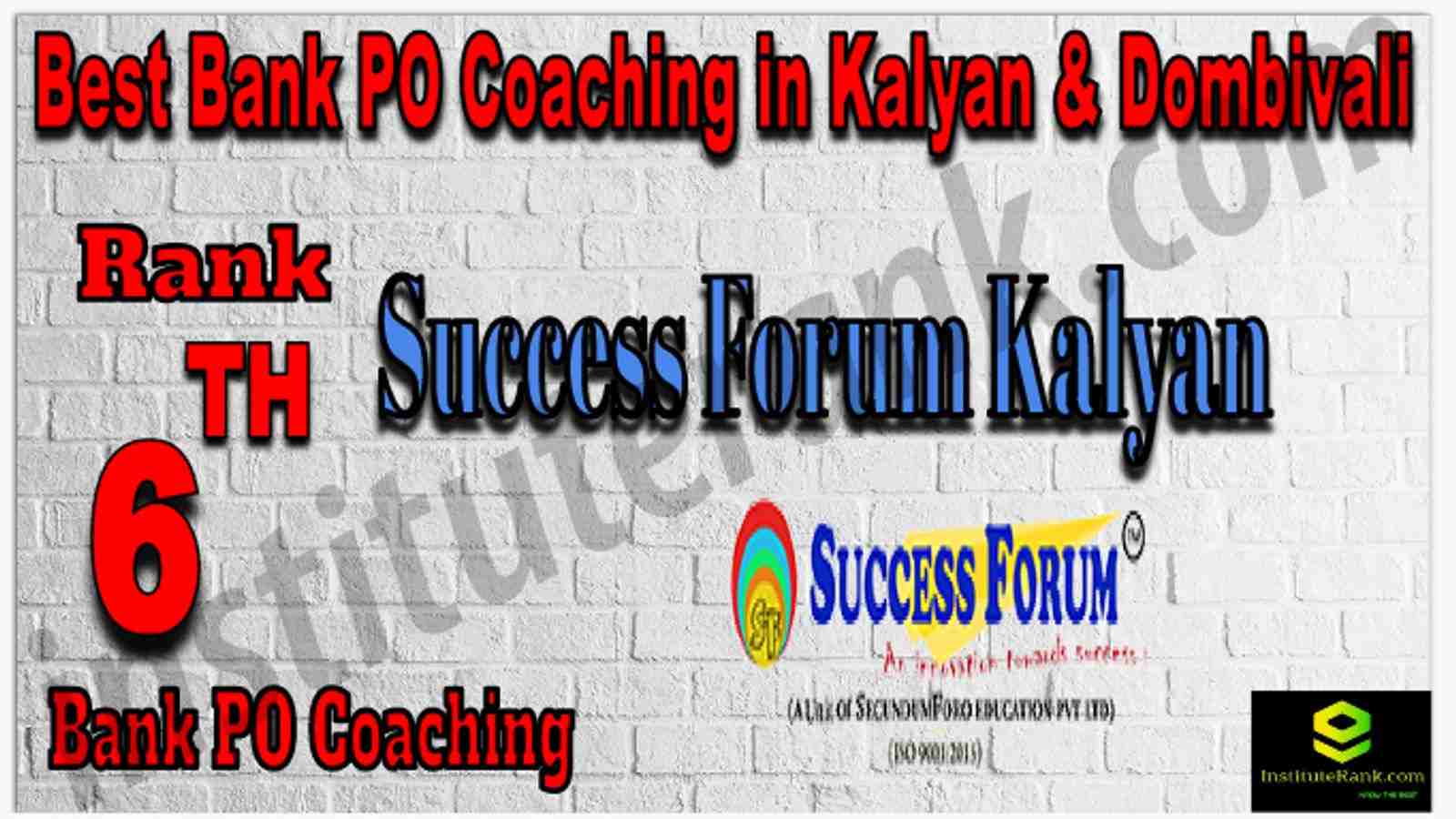 Rank 5th Best Bank PO Coaching in Kalyan & Dombivali