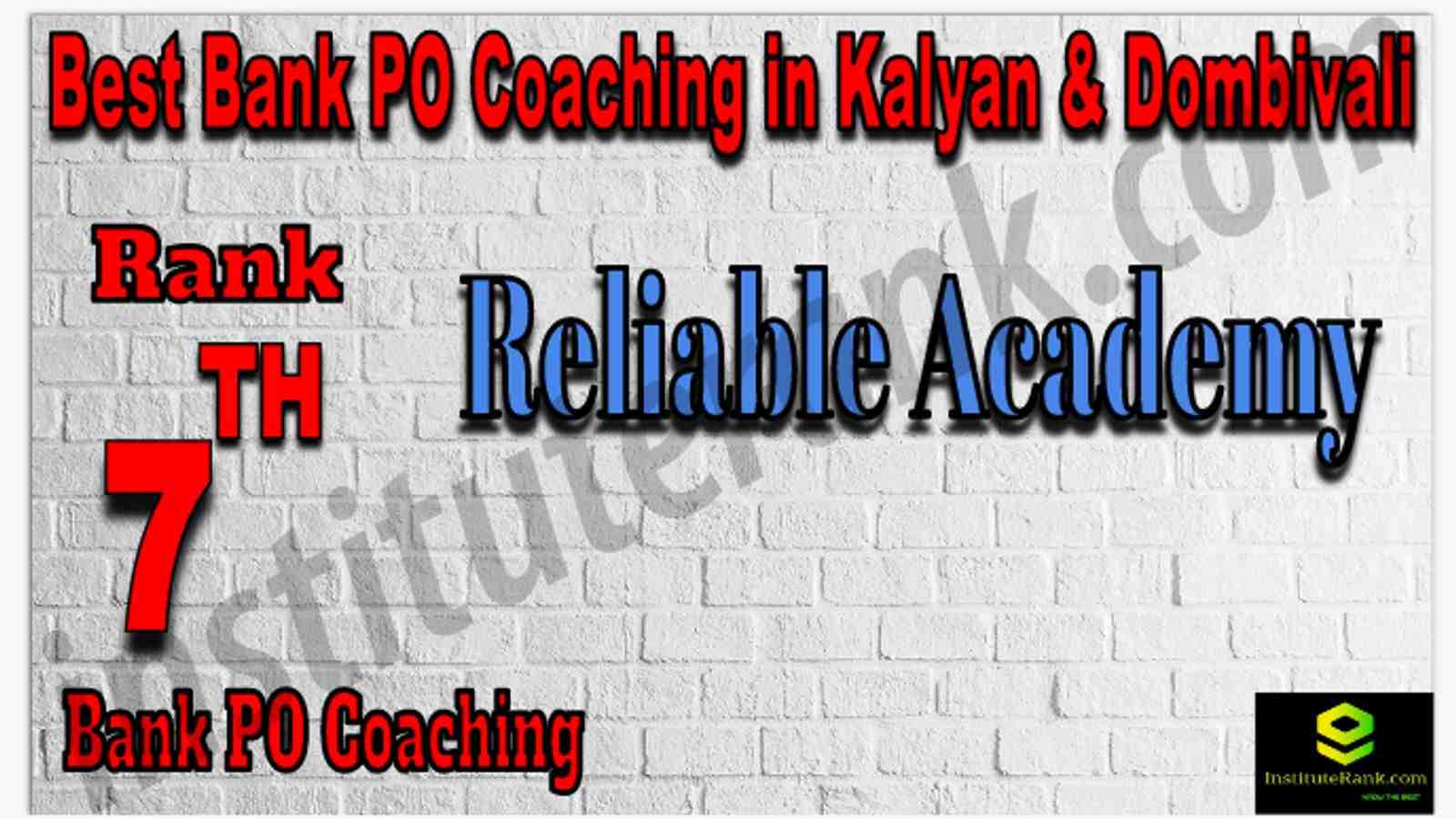 Rank 7th Best Bank PO Coaching in Kalyan & Dombivali