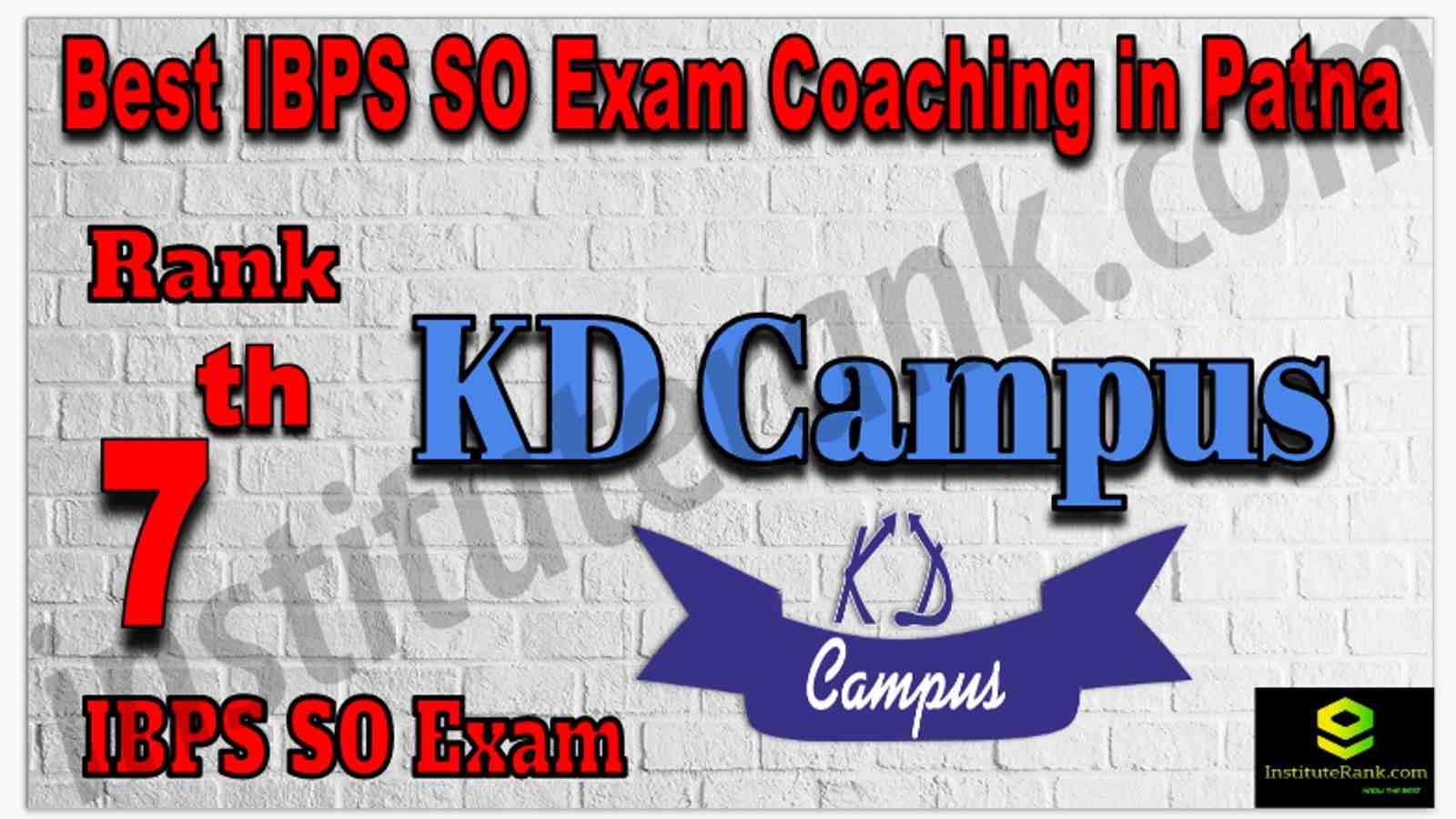 Rank 7th IBPS SO Exam Coaching in Patna