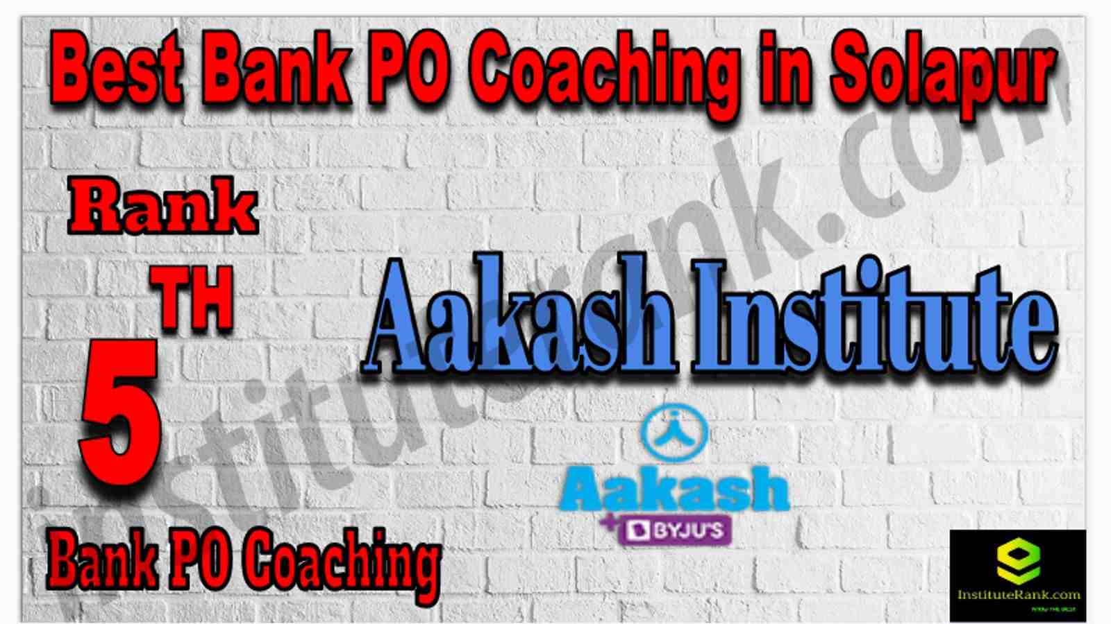 Rank 5 Best Bank PO Coaching in Solapur
