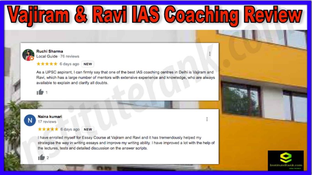 Vajiram & Ravi IAS Coaching Review
