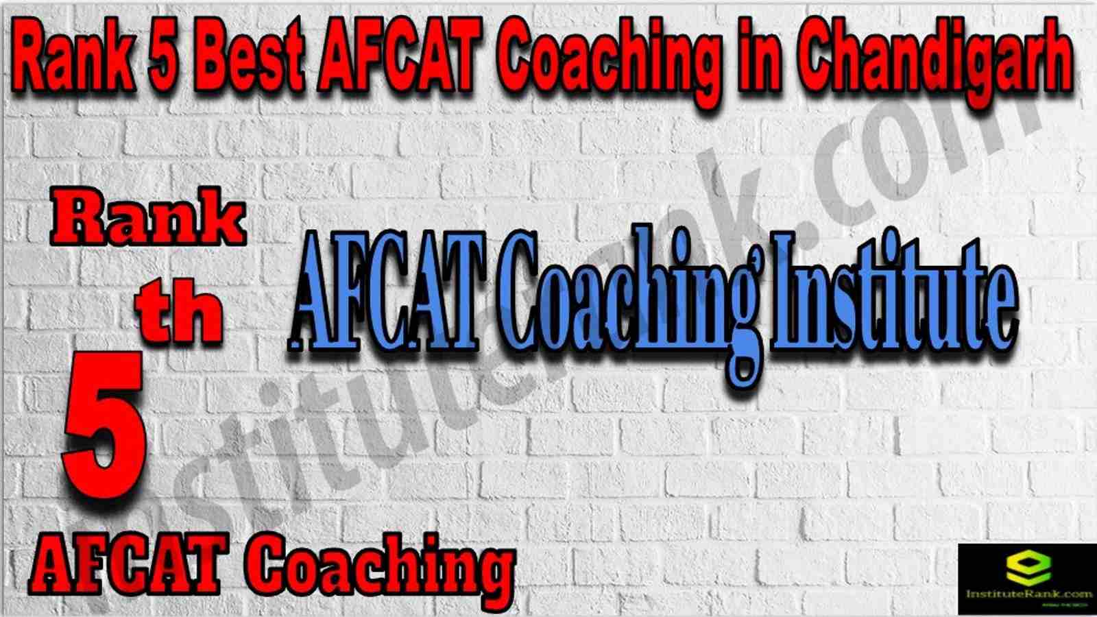 Rank 5 AFCAT Coaching Institute in Chandigarh
