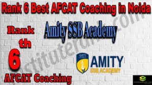 Rank 6. AFCAT Coaching Center in Noida