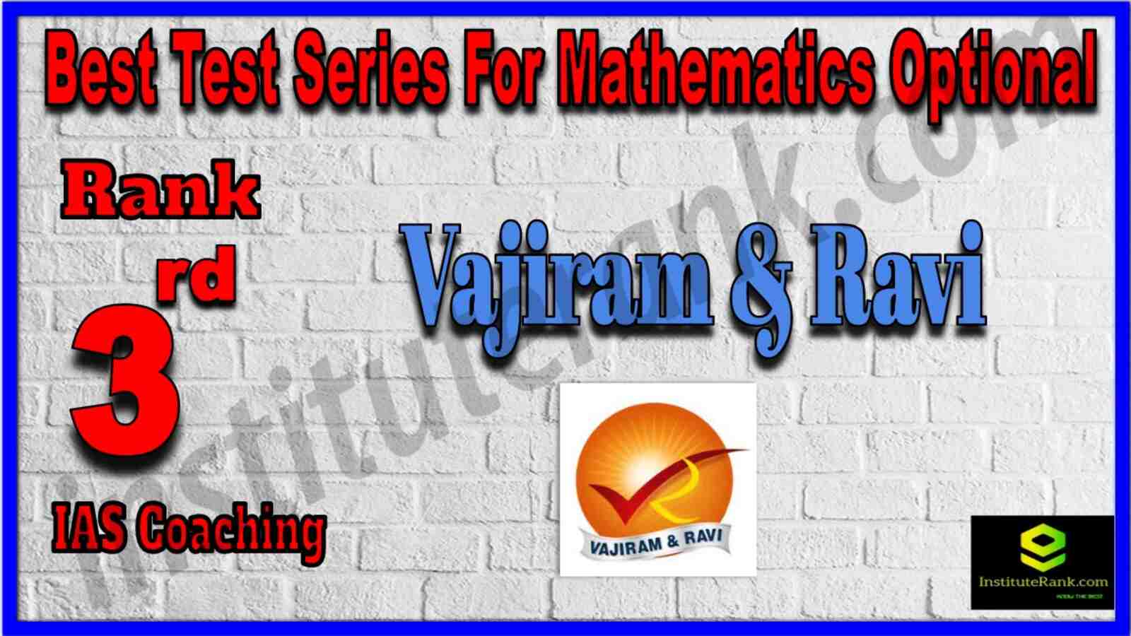 Rank 3 Best Test Series For Mathematics Optional