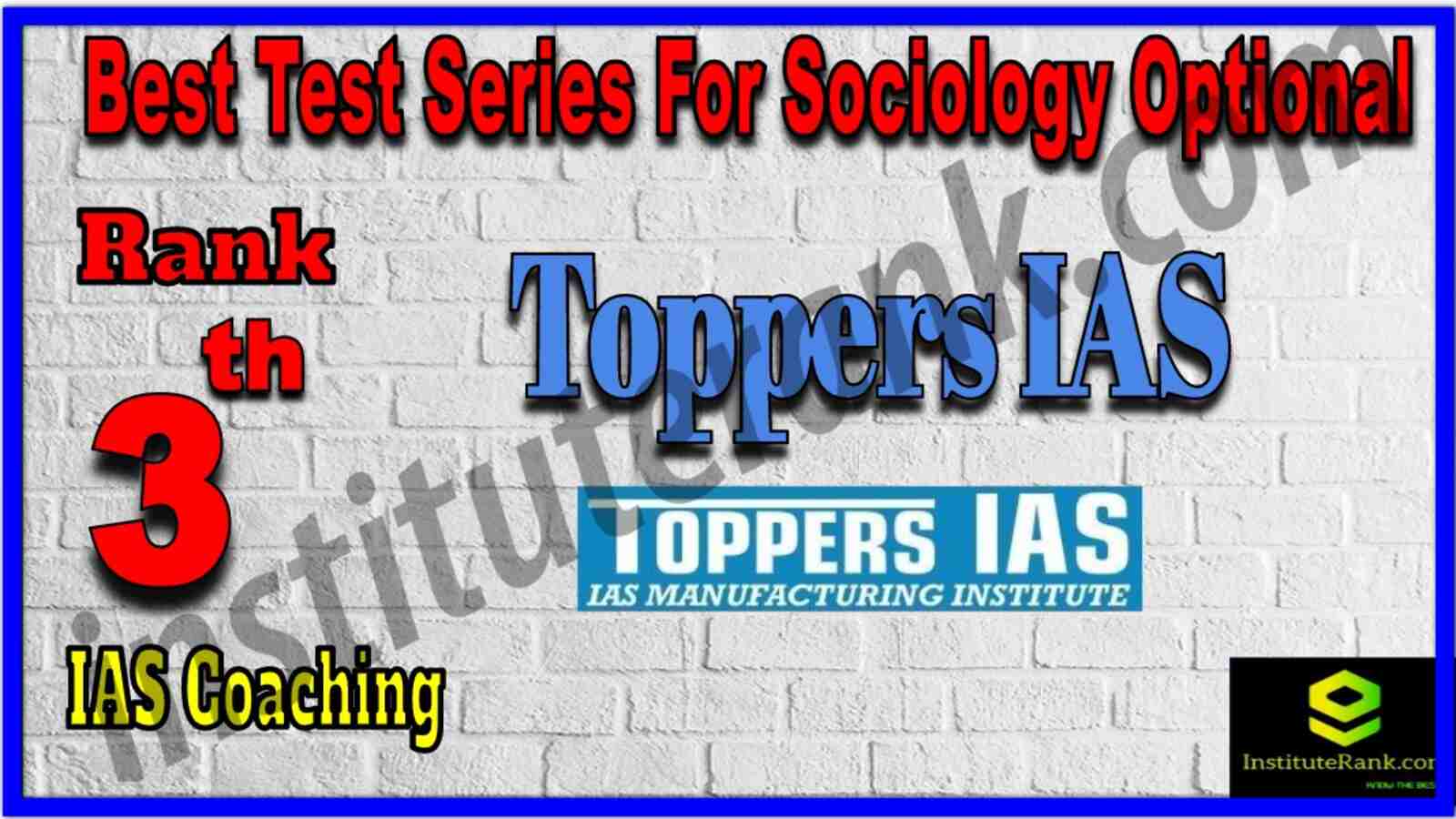 Rank 3 Best Test Series for Sociology Optional Rank 3 Best Test Series for Sociology Optional