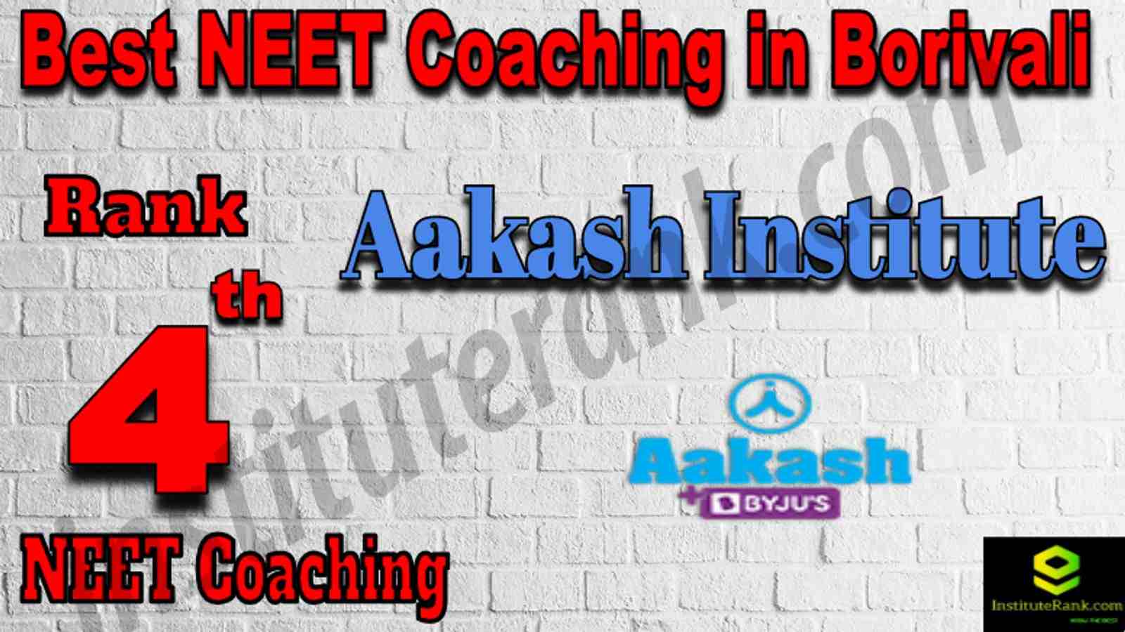Rank 4 Best NEET Coaching in Borivali