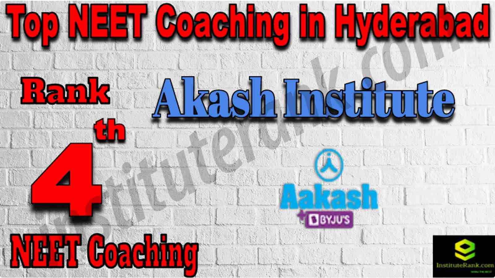 Rank 4 Best NEET Coaching in Hyderabad. Aakash Institute - Rank 4 Best NEET Coaching in Hyderabad. Contact details, location, fees, faculty, reviews of Rank 4 Best NEET Coaching in Hyderabad. Full information of Rank 4 Best NEET Coaching in Hyderabad. Rank 4 Top NEET Coaching in Hyderabad. Rank 4 Best NEET Coaching in Hyderabad in the List of Best NEET coaching in Hyderabad. List of Best 10 NEET Coaching in Hyderabad Rank 4 Top NEET Coaching in Hyderabad