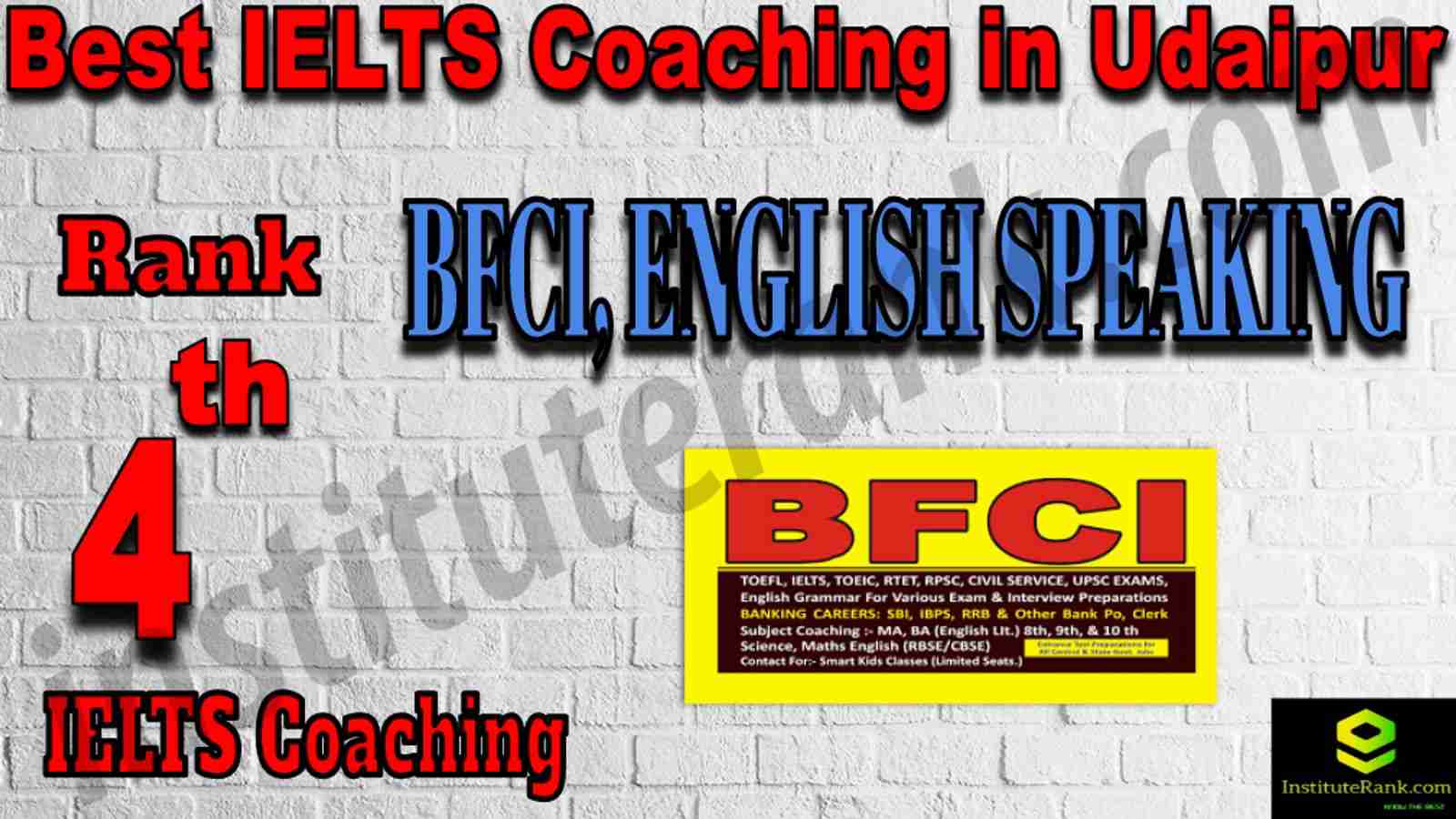 4th Best IELTS Coaching in Udaipur