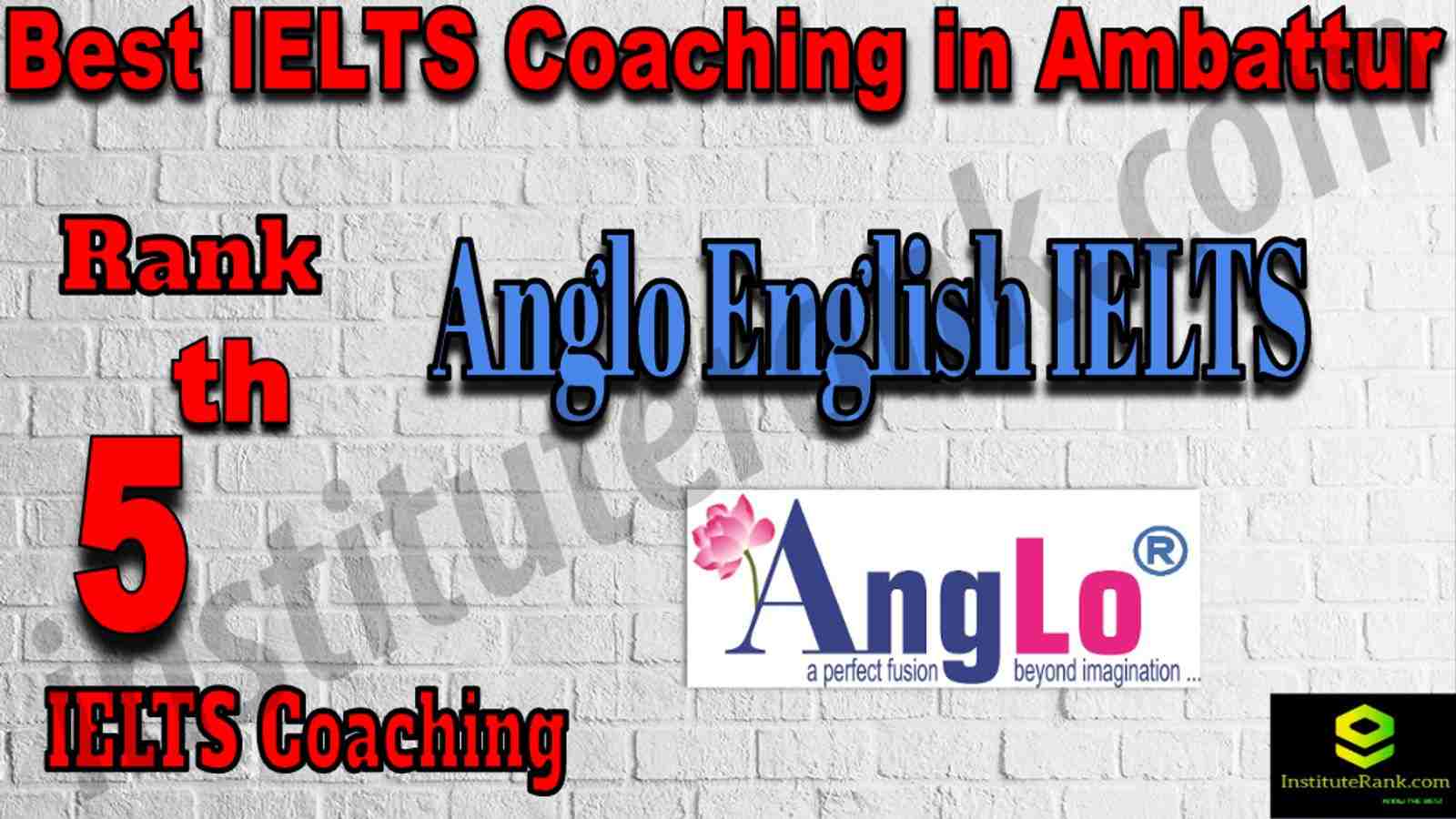 5th Best IELTS Coaching in Ambattur