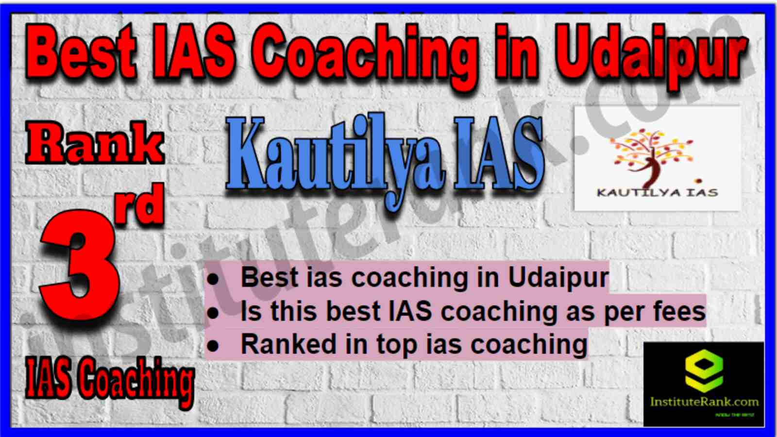 Rank 3 Best IAS Coaching in Udaipur Rank 3 Best IAS Coaching in Udaipur