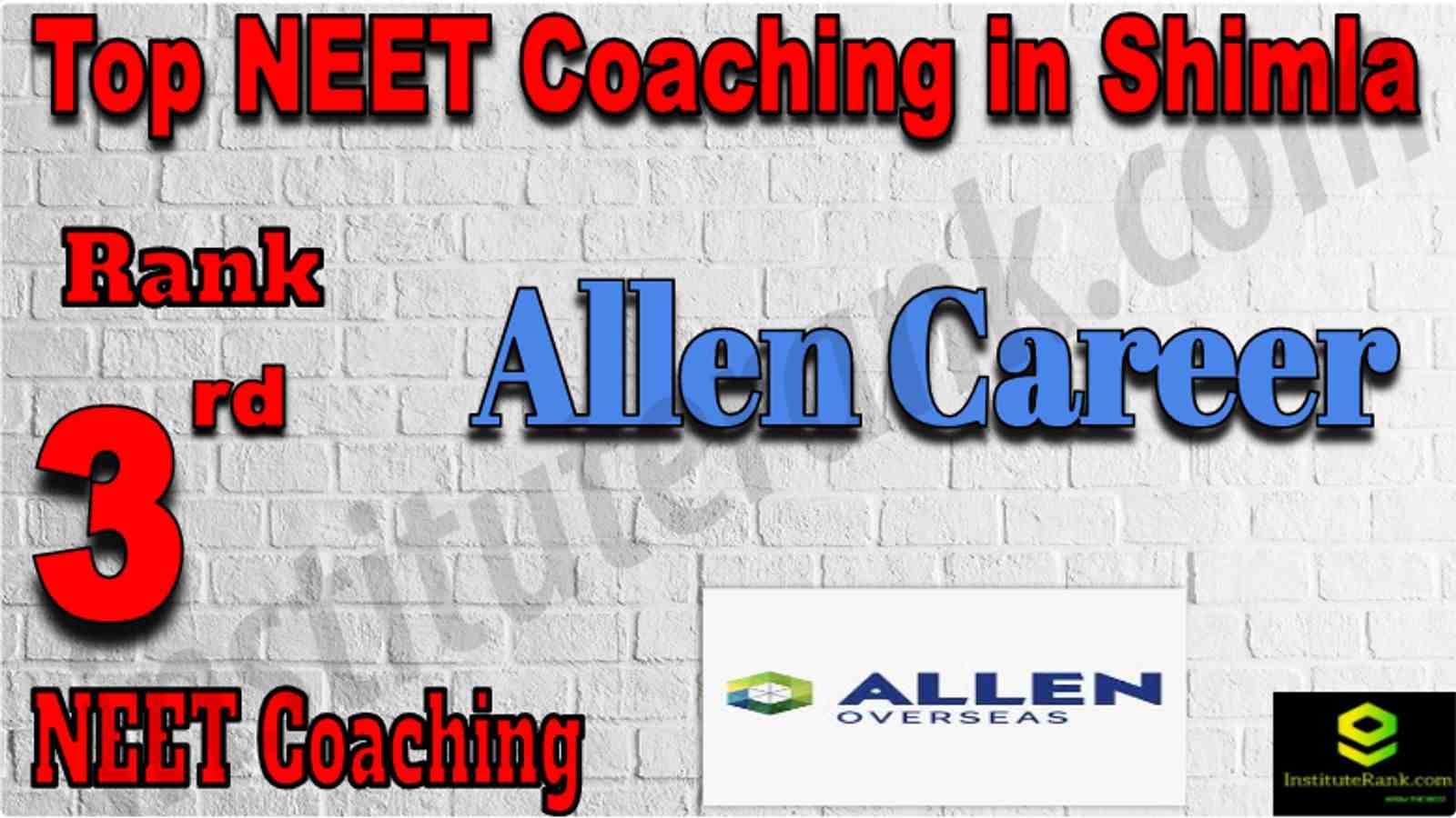 Rank 3 Top NEET Coaching in Shimla