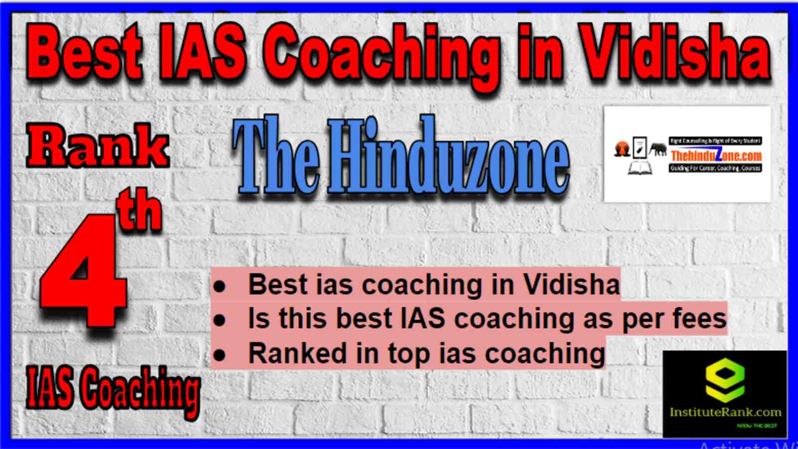 Rank 4 Top IAS Coaching in Vidisha Rank 4 Top IAS Coaching in Vidisha