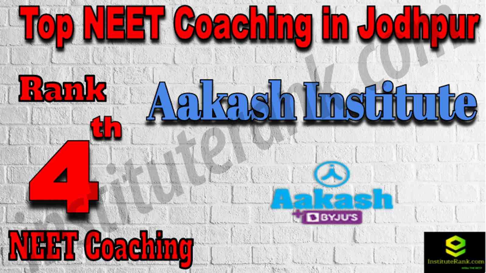 Rank 4 Top NEET Coaching in Jodhpur