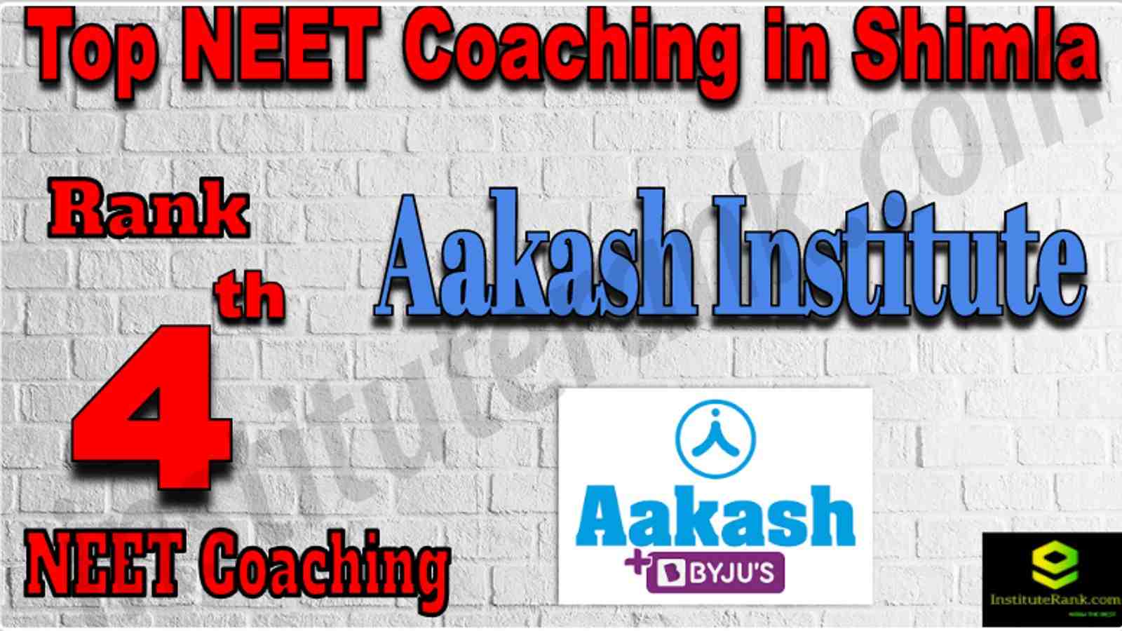 Rank 4 Top NEET Coaching in Shimla