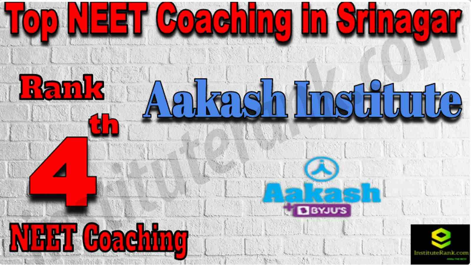 Rank 4 Top NEET Coaching in Srinagar