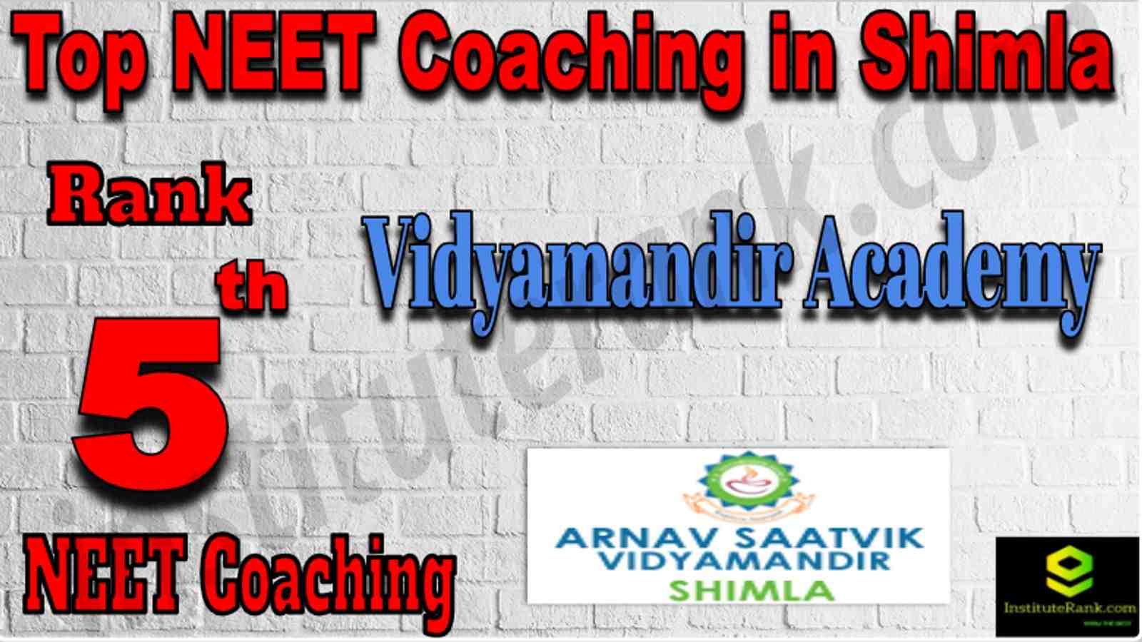 Rank 5 Top NEET Coaching in Shimla