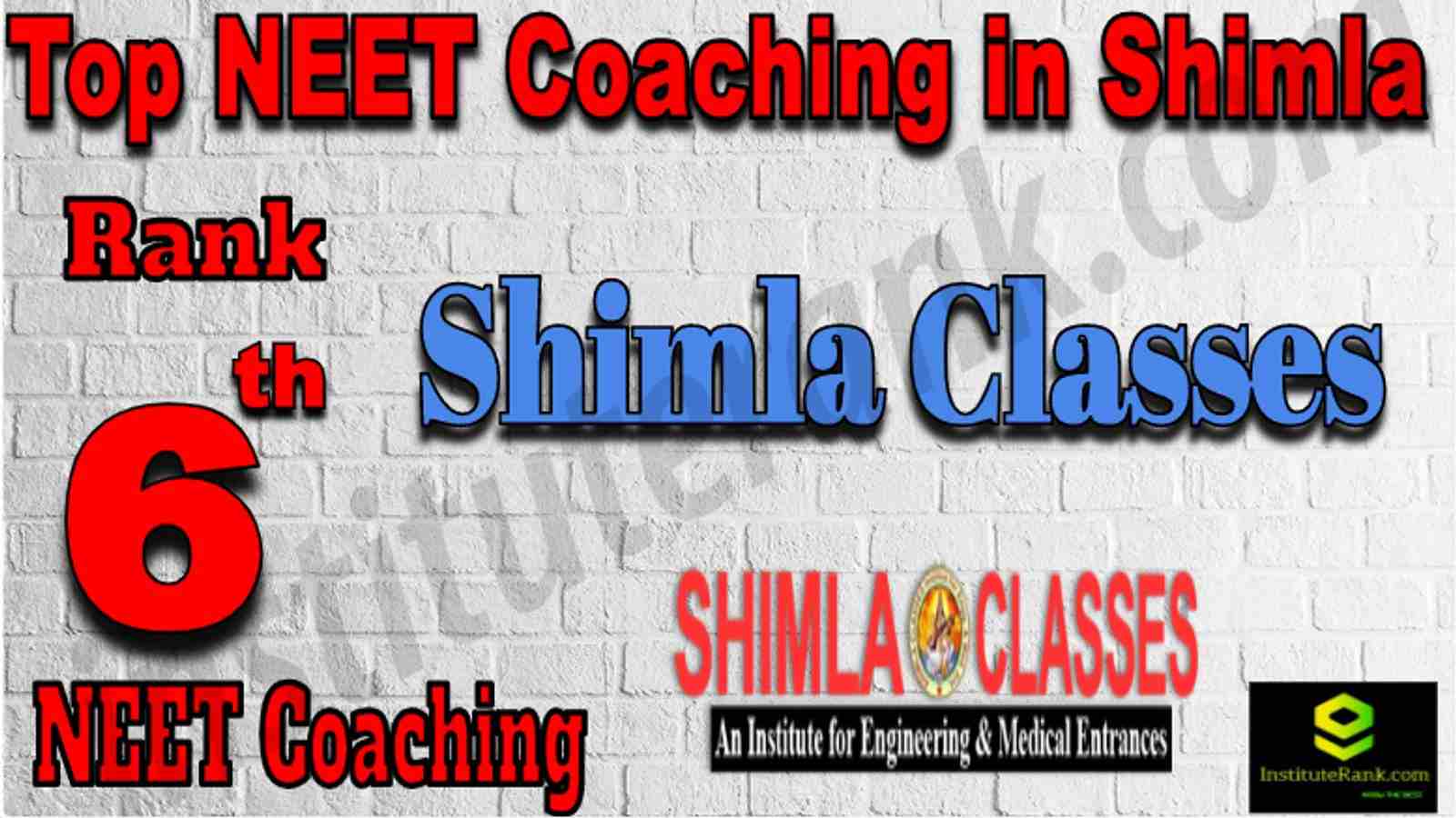 Rank 6 Top NEET Coaching in Shimla