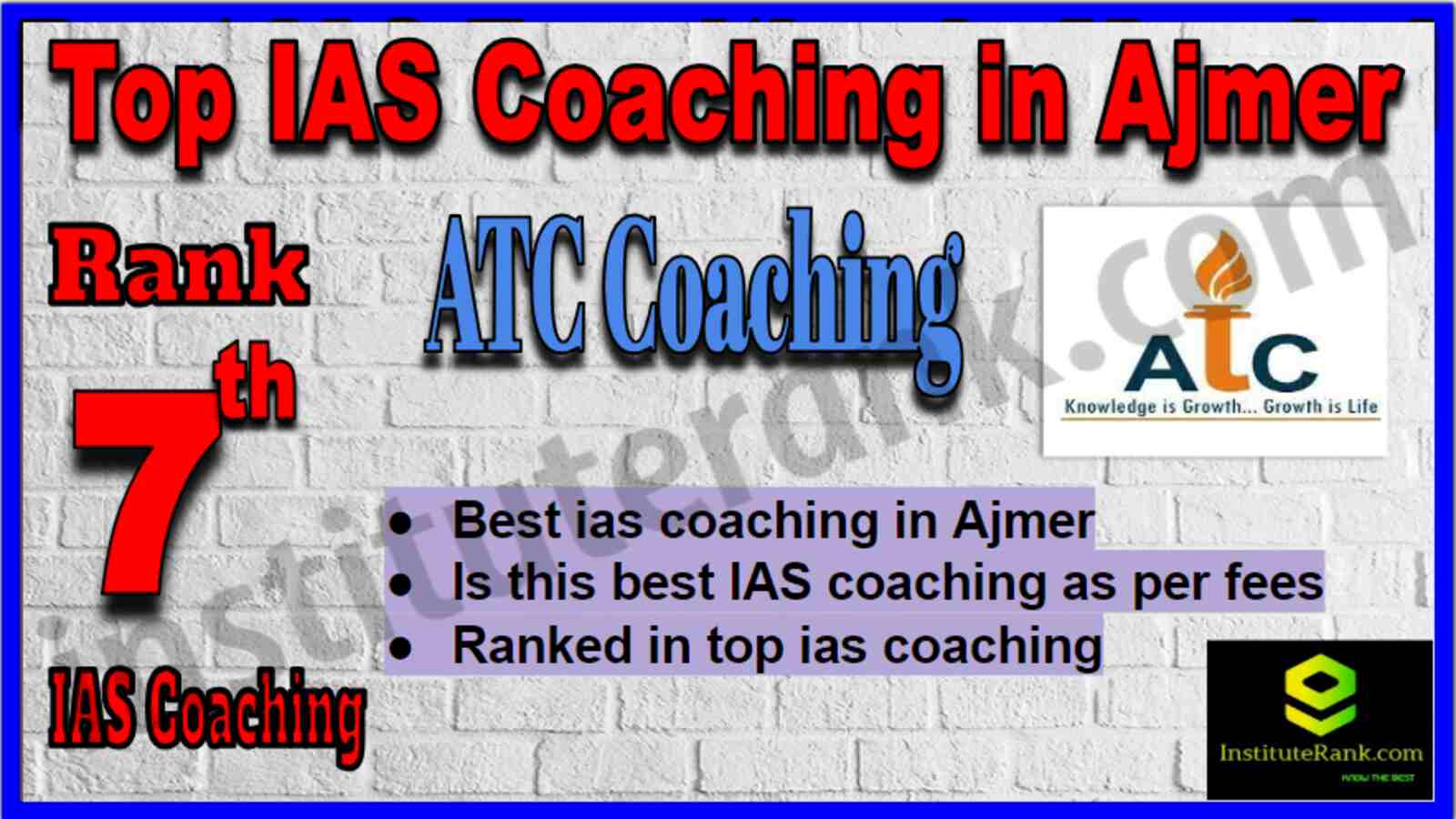 Rank 7 Top IAS Coaching in Ajmer Rank 7 Top IAS Coaching in Ajmer