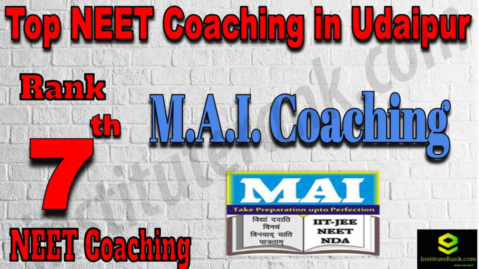Rank 7 Top NEET Coaching in Udaipur