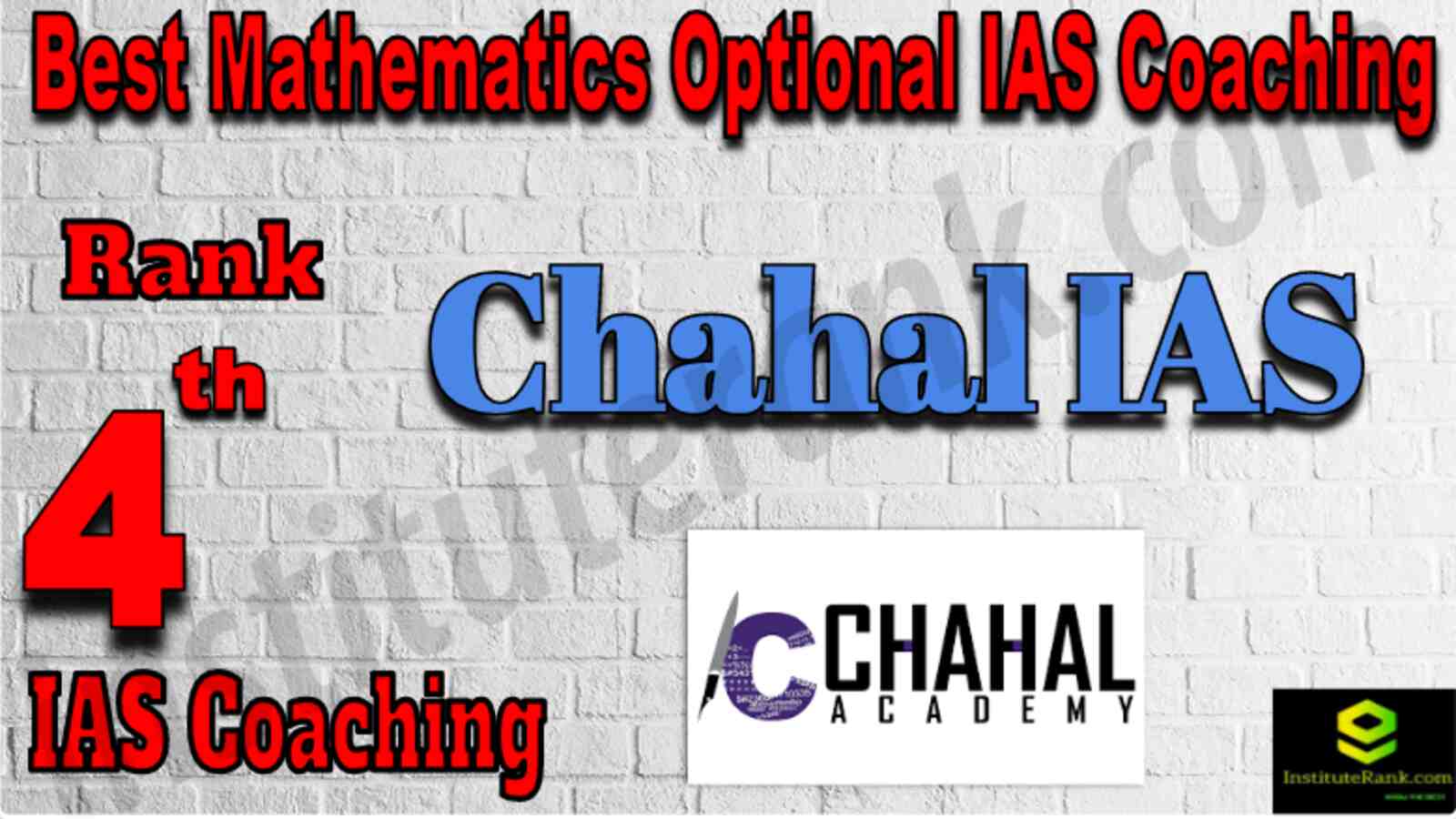 Rank 4 Best Mathematics Optional IAS Coachings