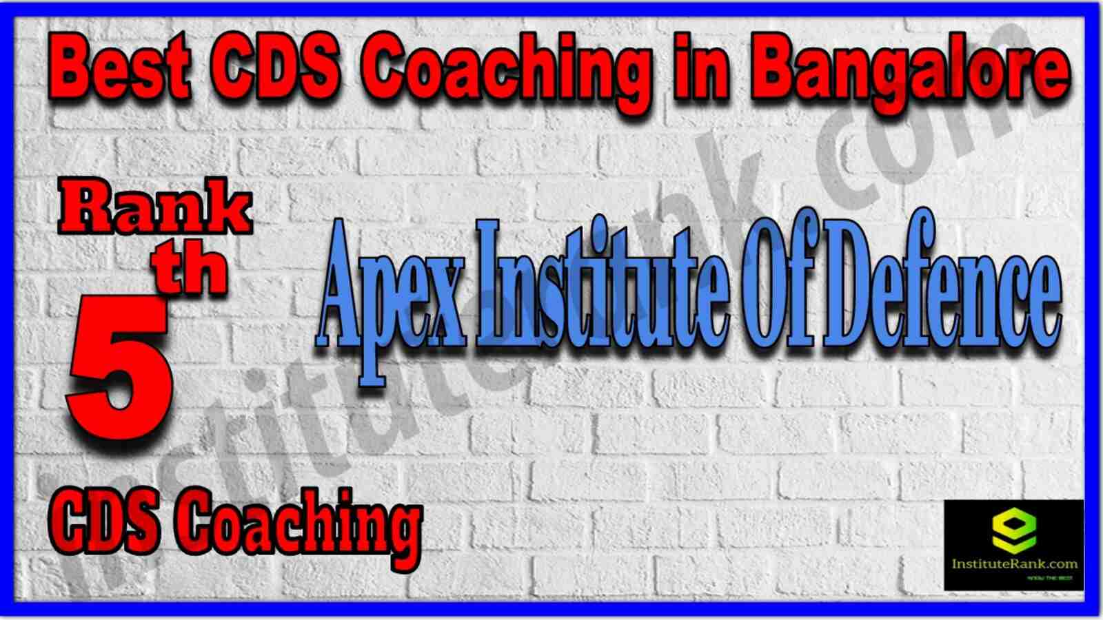 Rank 5 Top CDS Coaching in Bangalore