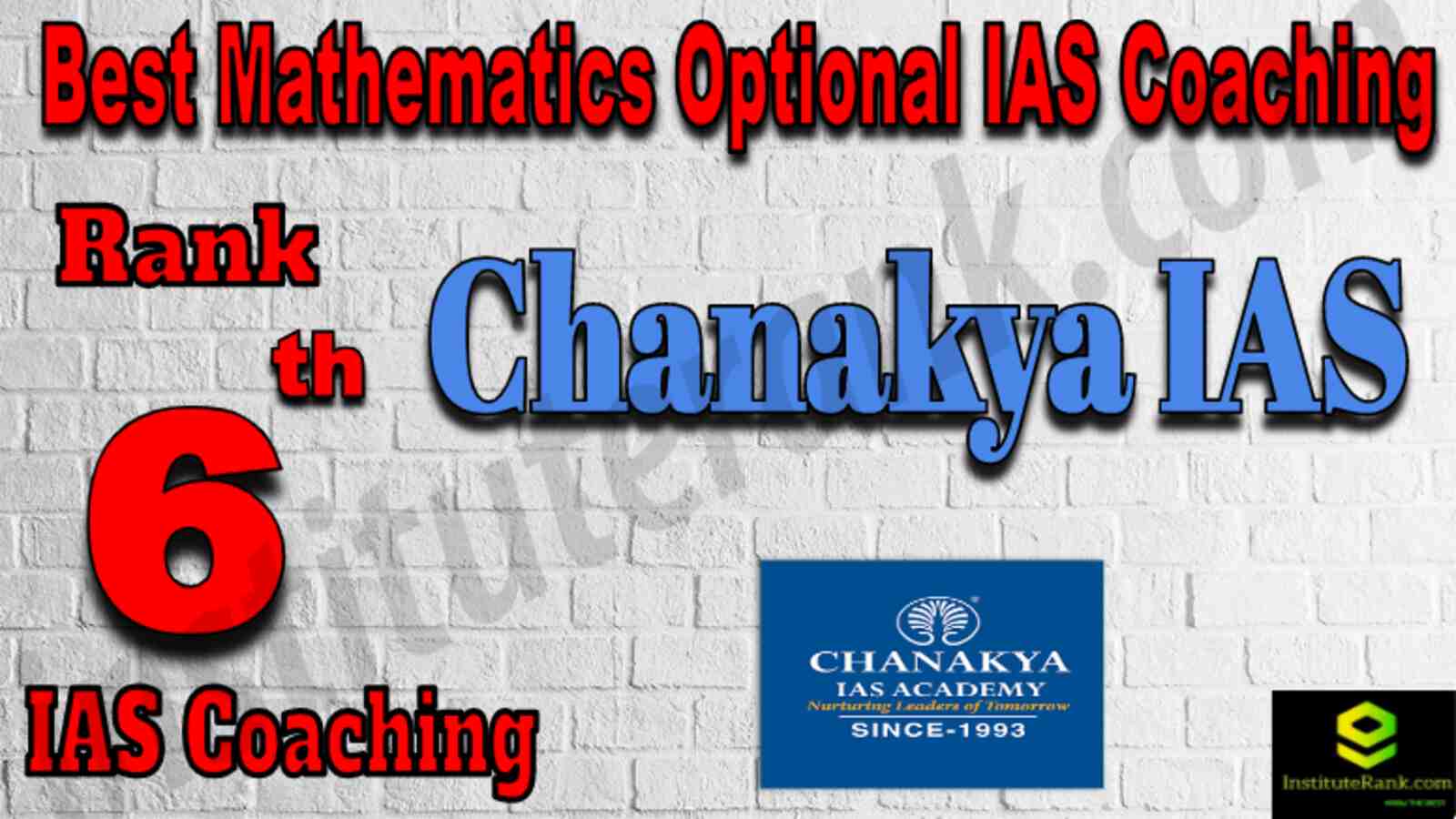 Rank 6 Best Mathematics Optional IAS Coachings