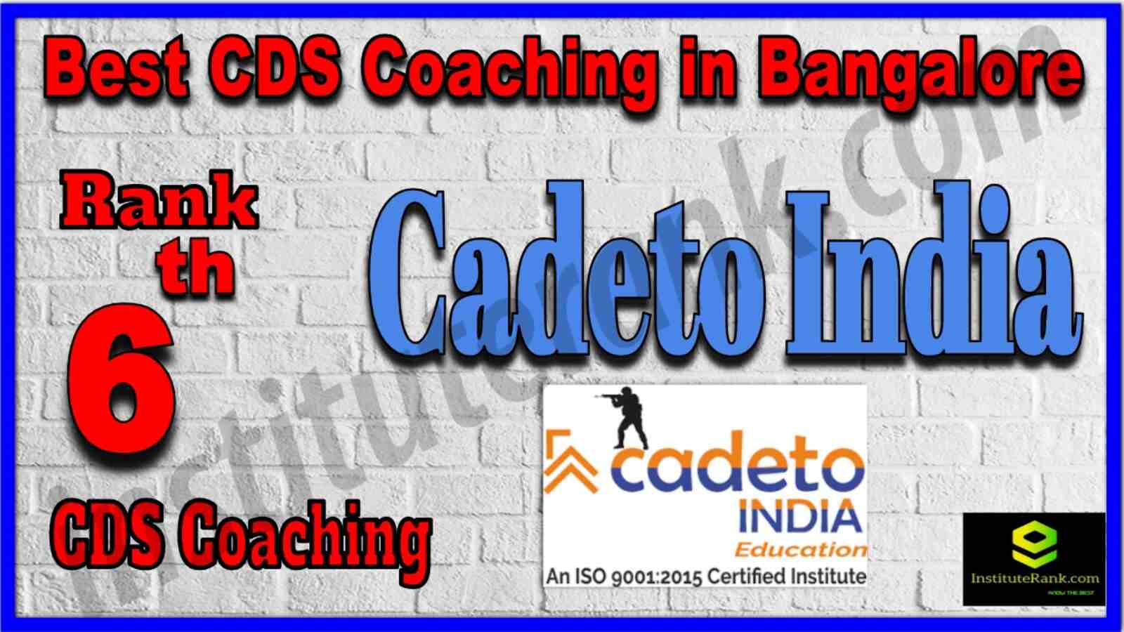 Rank 6 Top CDS Coaching in Bangalore