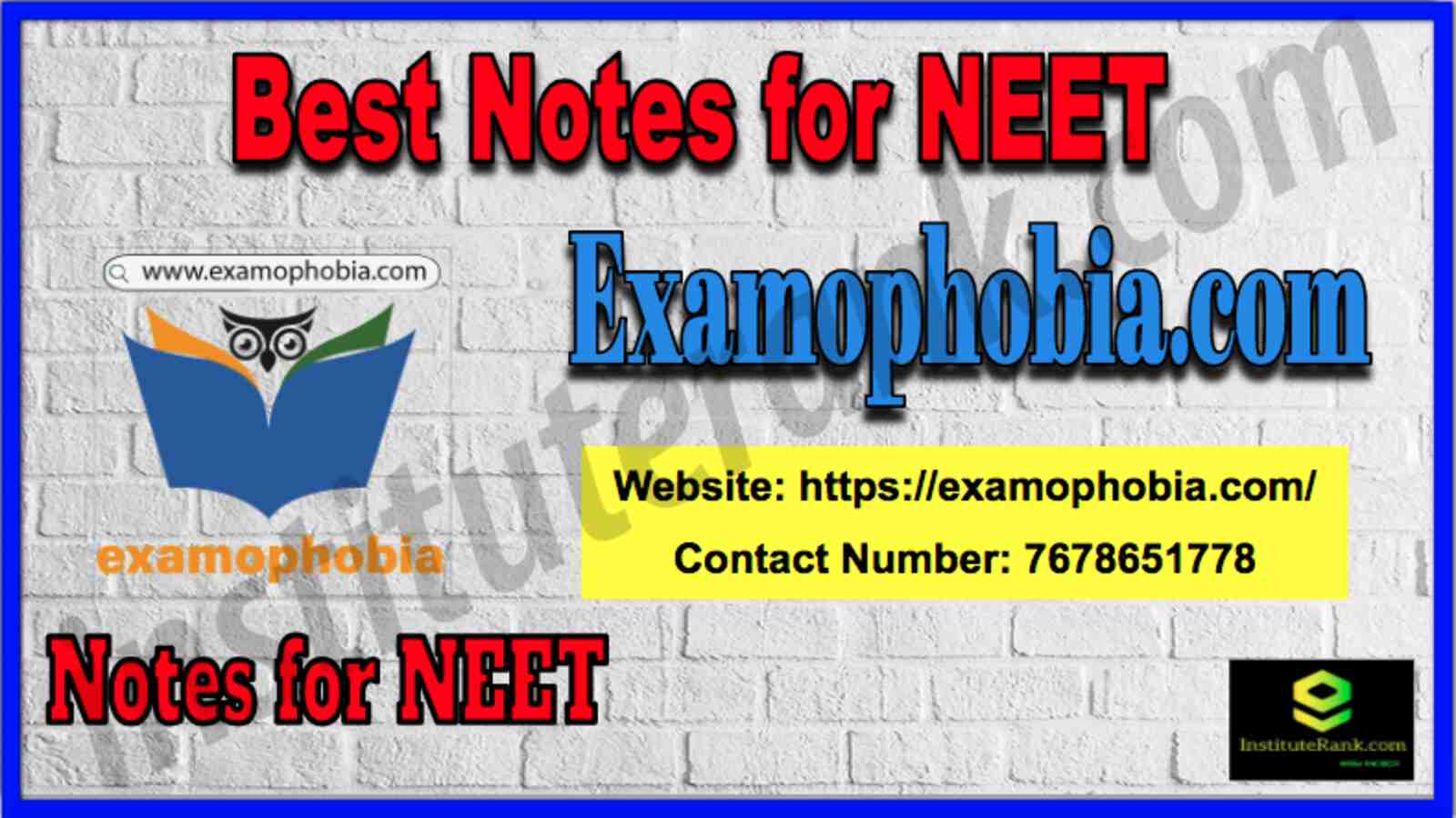 Best Notes for NEET Examophobia.com Best Notes for NEET Examophobia.com