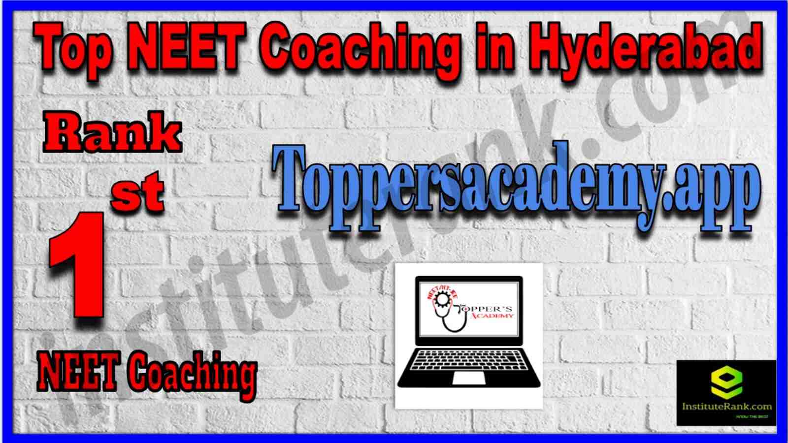 Rank 1 Best NEET Coaching in Hyderabad. Toppersacademy.app - Rank 1 Best NEET Coaching in Hyderabad. Contact details, location, fees, faculty, reviews of Rank 1 Best NEET Coaching in Hyderabad. Full information of Rank 1 Best NEET Coaching in Hyderabad. Rank 1 Top NEET Coaching in Hyderabad. Rank 1 Best NEET Coaching in Hyderabad in the List of Best NEET coaching in Hyderabad. List of Best 10 NEET Coaching in Hyderabad Rank 1 Top NEET Coaching in Hyderabad