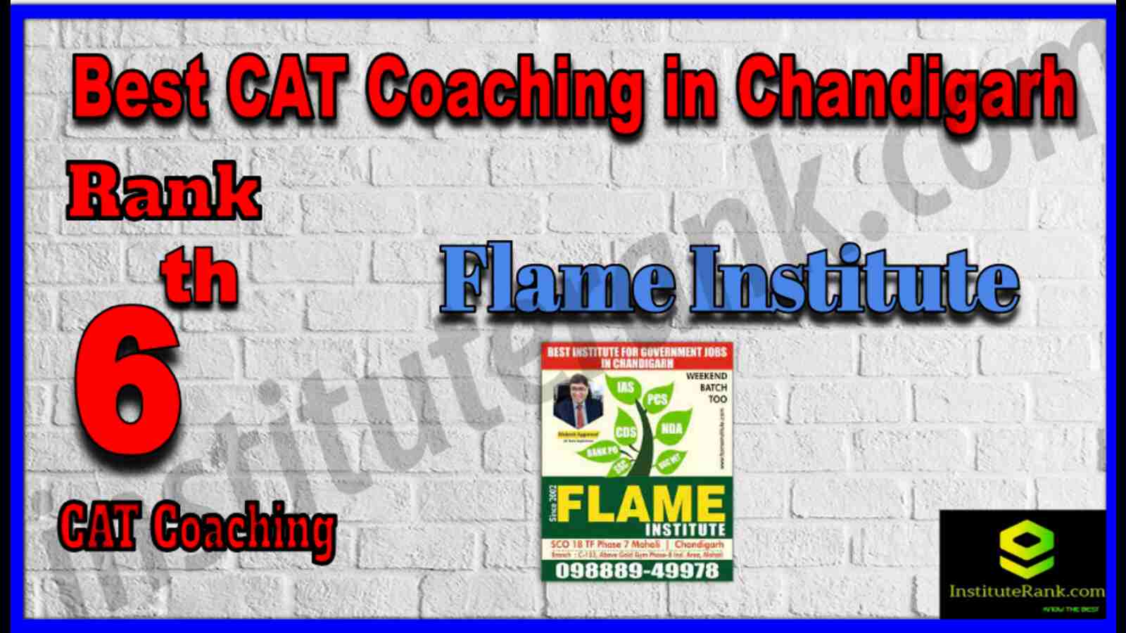 Rank 6 Best CAT Coaching in Chandigarh
