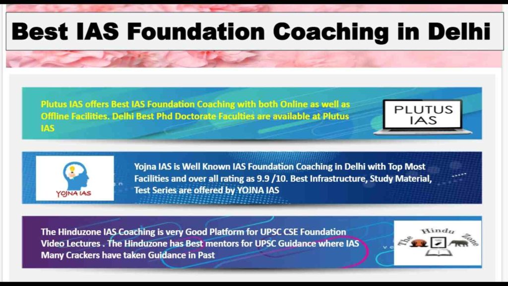 Best IAS Foundation course in Delhi