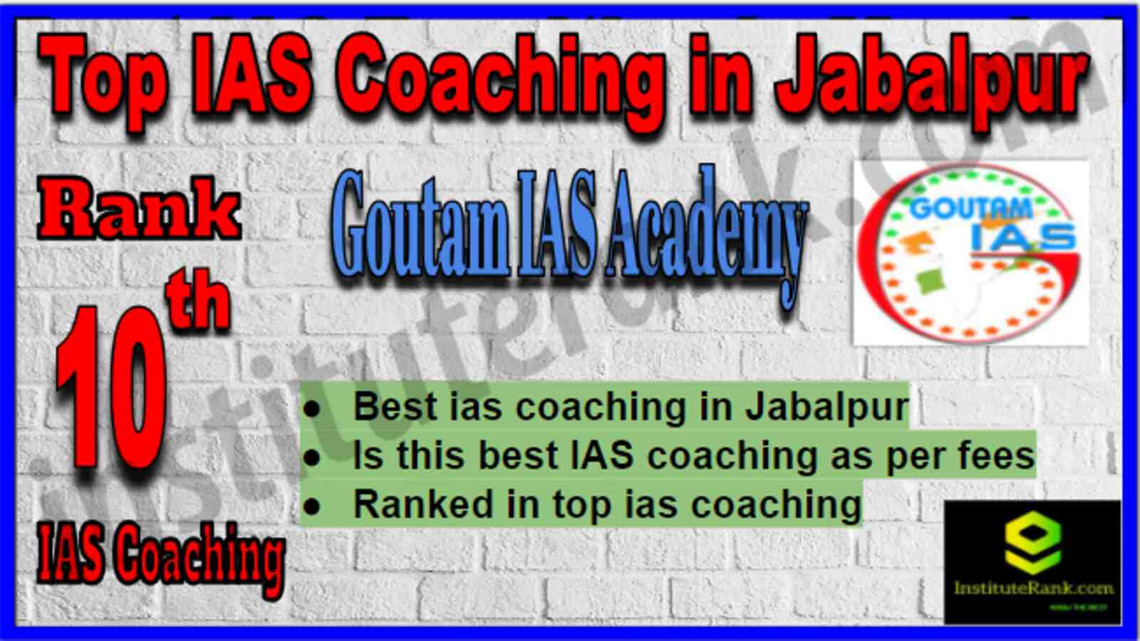 Rank 10 Top IAS Coaching in Jabalpur