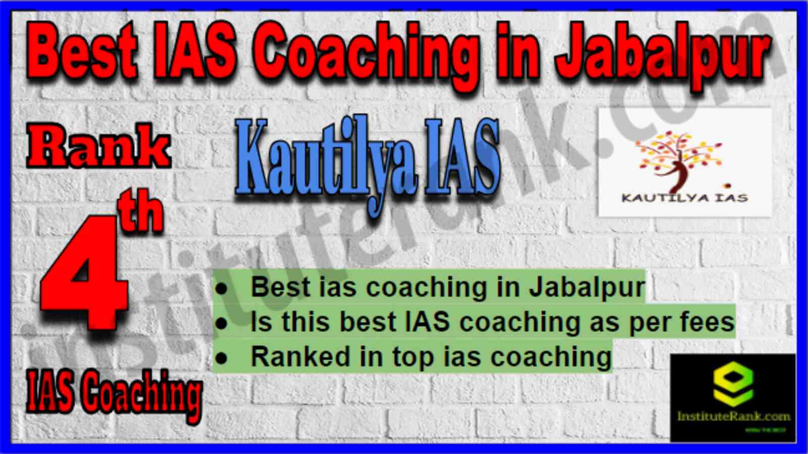 Rank 4 Best IAS Coaching in Jabalpur