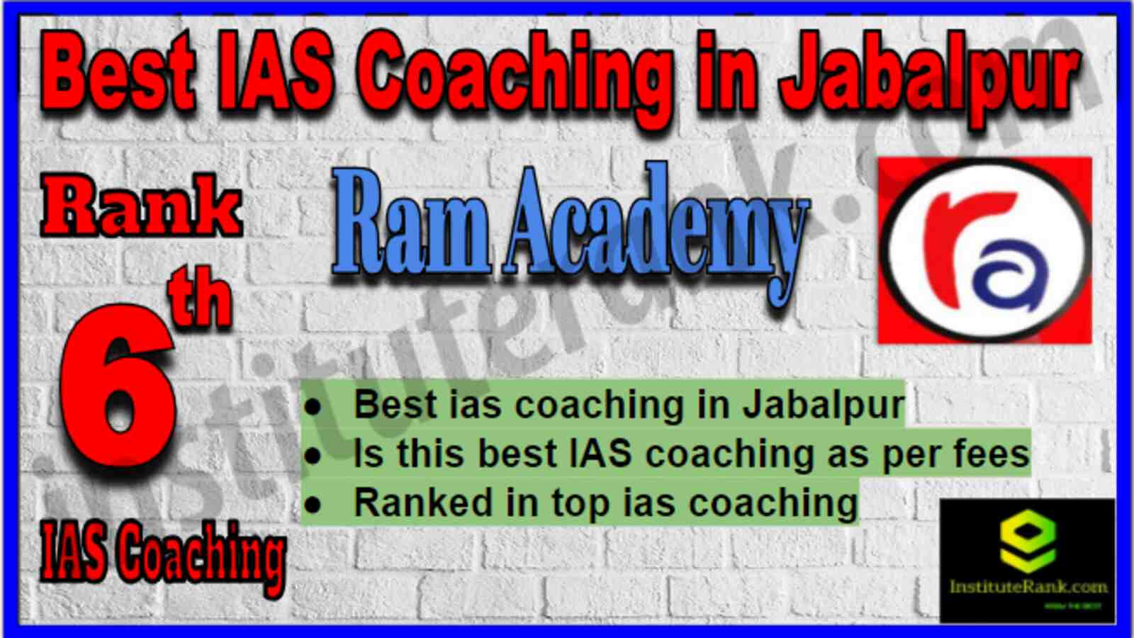Rank 6 Best IAS Coaching in Jabalpur