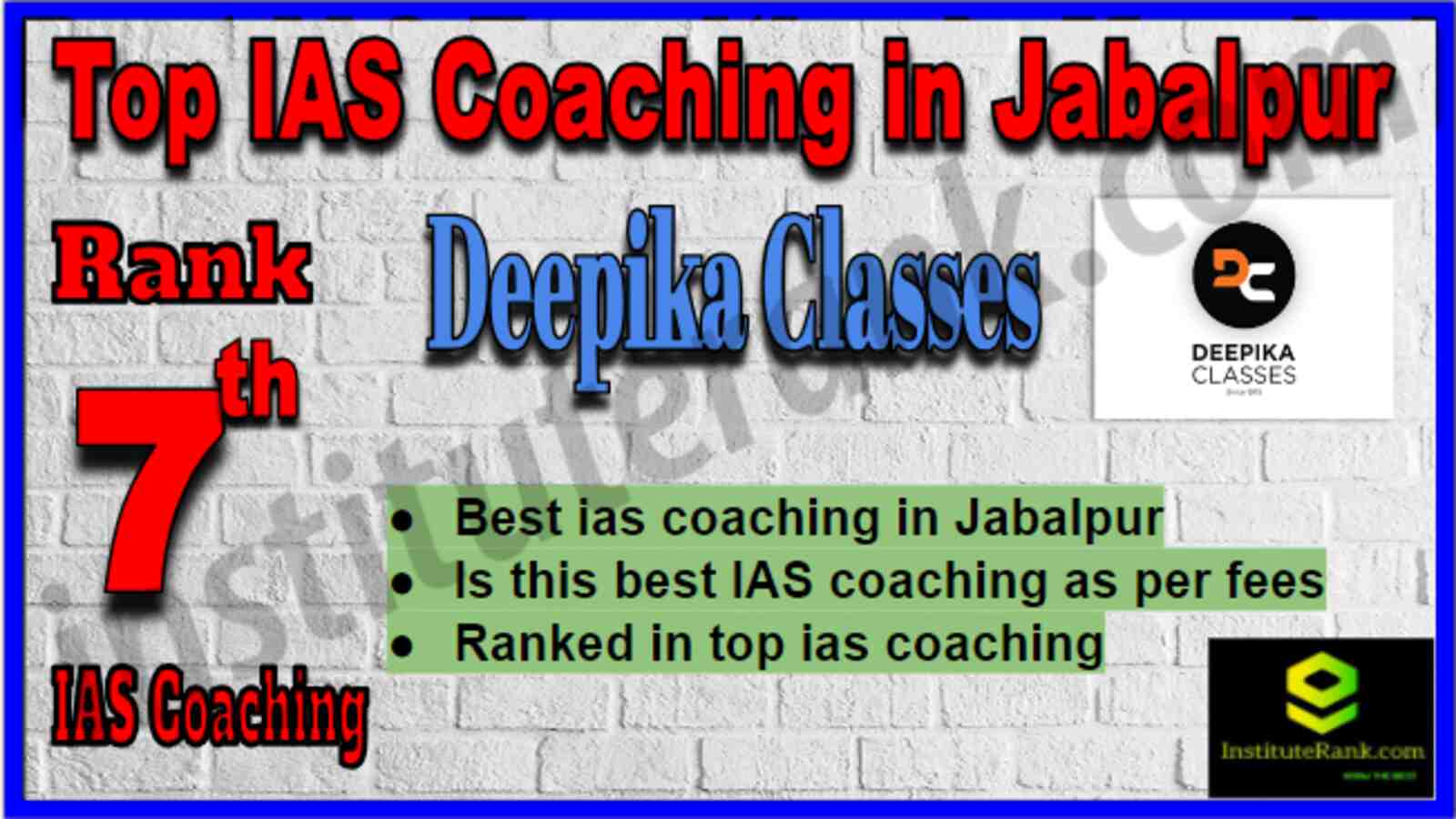 Rank 7 Top IAS Coaching in Jabalpur