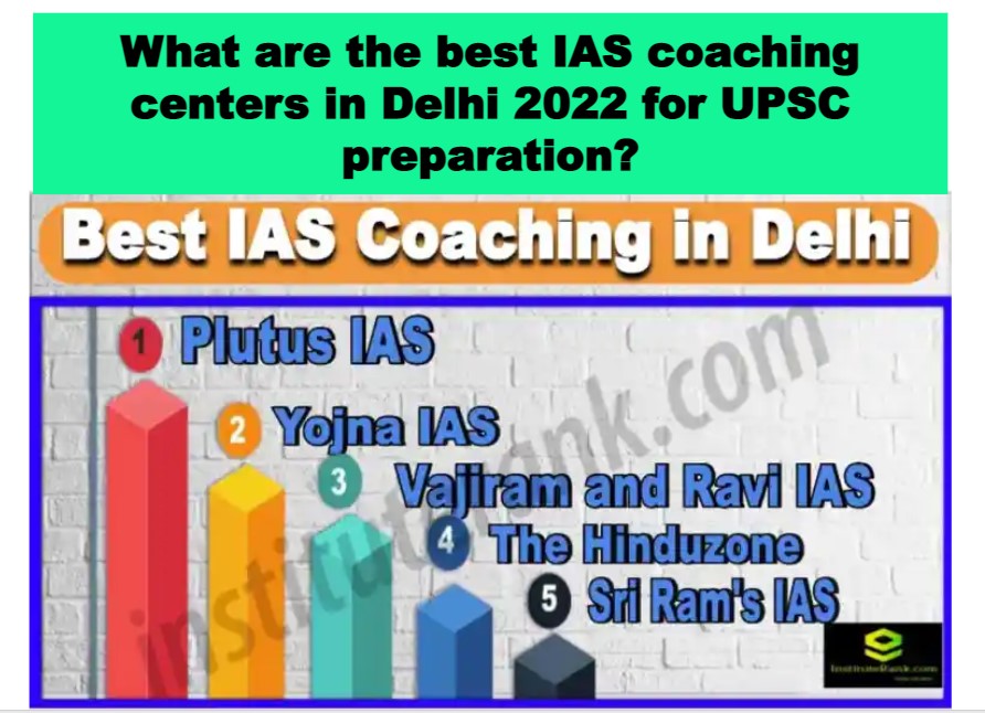What are the best IAS coaching centers in Delhi 2022 for UPSC preparation?