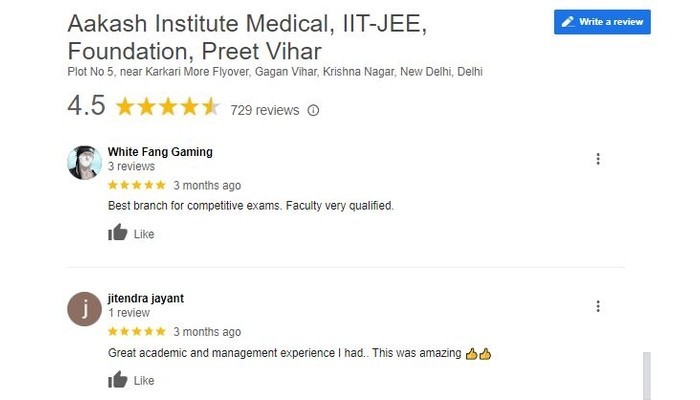 Aakash Institute review