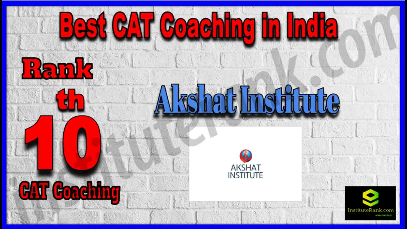 Rank 10 Best CAT Coaching in India